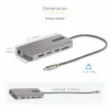 StarTech.com Adaptador multipuerto USB-C para triple monitor, Dual 4K 60 Hz + 4K 30 Hz HDMI y DisplayPort, hub USB de 4 puertos, 100 W PD Pass-Through, GbE, lector de tarjetas SD/MicroSD