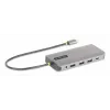 StarTech.com Adaptador multipuerto USB-C para triple monitor, Dual 4K 60 Hz + 4K 30 Hz HDMI y DisplayPort, hub USB de 4 puertos, 100 W PD Pass-Through, GbE, lector de tarjetas SD/MicroSD