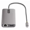 StarTech.com Adaptador multipuerto USB-C para triple monitor, Dual 4K 60 Hz + 4K 30 Hz HDMI y DisplayPort, hub USB de 4 puertos, 100 W PD Pass-Through, GbE, lector de tarjetas SD/MicroSD