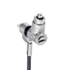 StarTech.com Candado universal para portátil 3 en 1 de 6.6ft (2m), cable de seguridad con llave maestra, seguridad informática, compatible con Noble Wedge®/Nano/K-Slot; cable antirrobo resistente a cortes