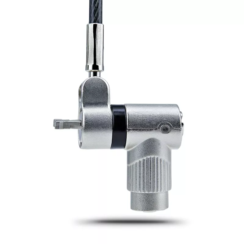 StarTech.com Candado universal para portátil 3 en 1 de 6.6ft (2m), cable de seguridad con llave maestra, seguridad informática, compatible con Noble Wedge®/Nano/K-Slot; cable antirrobo resistente a cortes