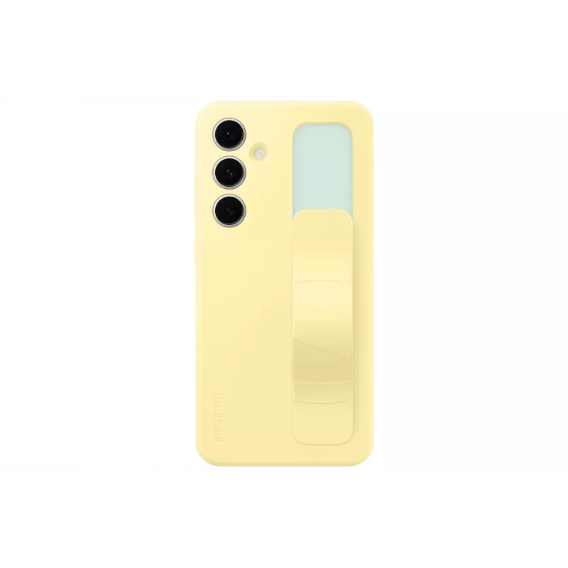 Funda Samsung Galaxy S24 FE Monochromatic amarilla con soporte de mesa