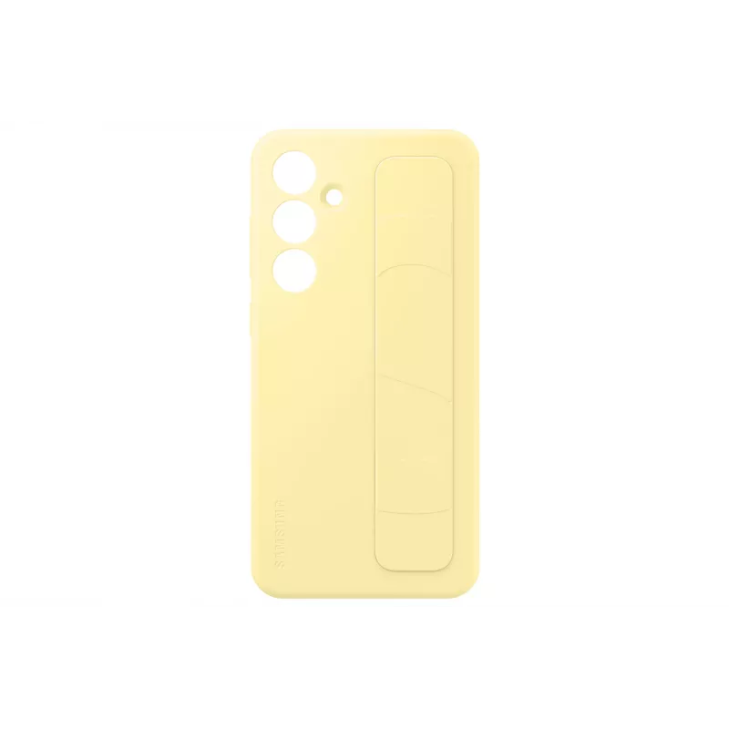 Funda Samsung Galaxy S24 FE Monochromatic amarilla con soporte de mesa