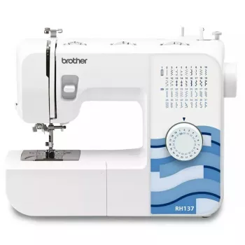 Máquina de coser Brother RH137 — 37 puntadas, longitud de puntada 4 mm, ancho de puntada 5 mm, fácil de transportar