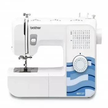 Máquina de coser Brother RH137 — 37 puntadas, longitud de puntada 4 mm, ancho de puntada 5 mm, fácil de transportar