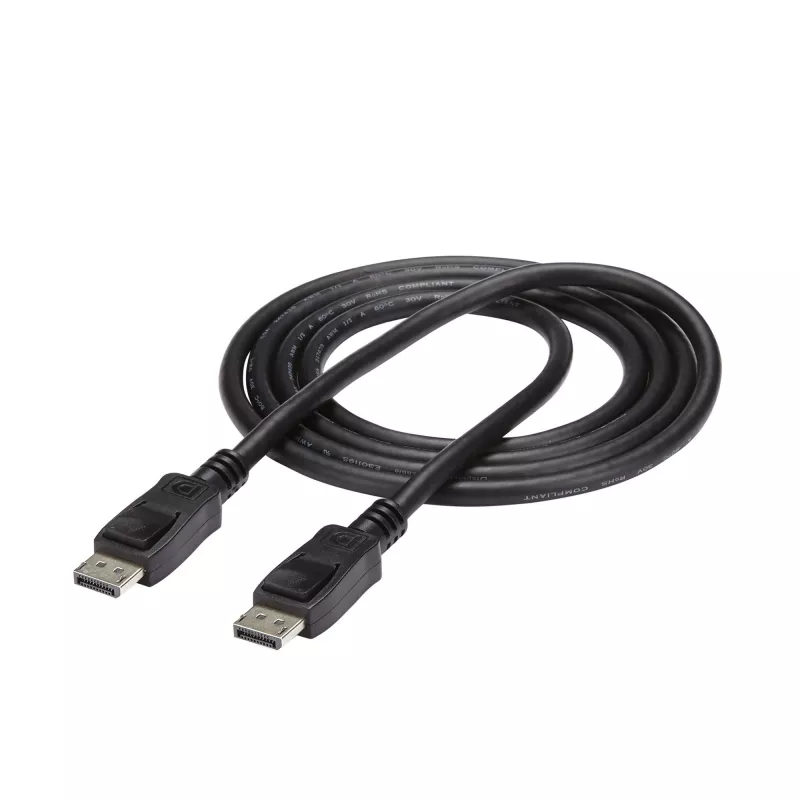 Cable DisplayPort 1.2 StarTech.com 1,8 m (6ft) – cable DisplayPort 4K x 2K Ultra HD certificado VESA – cable DP a DP para monitor – cable de vídeo/display DP – conectores macho DP con bloqueo