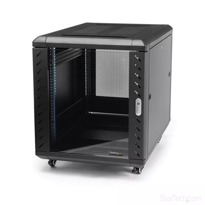 Armario de servidor StarTech.com de 4 postes 12U, rack de datos de 19