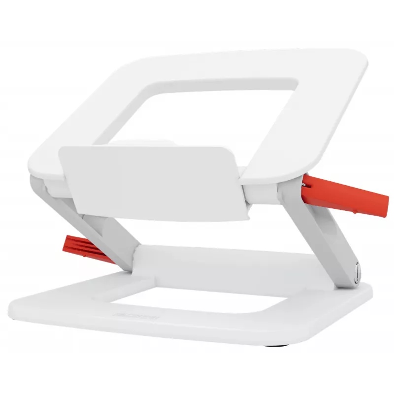 Leitz Ergo 64240001 soporte ajustable multiángulo para portátil, plegable, 13-15 pulgadas (33-38,1 cm), blanco