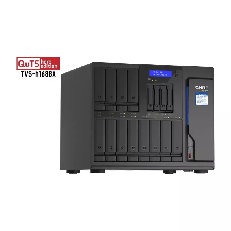 QNAP TVS-h1688X NAS Torre Intel® Xeon® W-1250 32 GB DDR4 0 TB QuTS hero Black