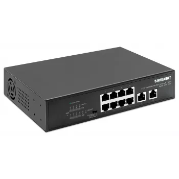 Intellinet Switch Gigabit Ethernet PoE+ de 8 puertos 120W 2 puertos Uplink