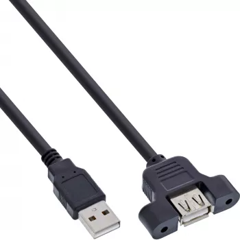 Cable adaptador USB 2.0 InLine Type-A macho / A hembra para placa de ranura, 0,6 m