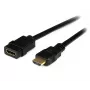 StarTech.com Cable de prolongación HDMI de 2 m (6 ft) – Conector HDMI a conector hembra HDMI – Cable HDMI de prolongación 4K – Cable HDMI 4K 30 Hz UHD con Ethernet M/H – Cable HDMI 1.4 de alta velocidad – Cable de prolongación HDMI