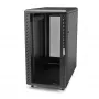 StarTech.com Armario de servidor de 4 postes 18HE, armario de datos de 19 pulgadas con cerradura para equipos informáticos / AV / IT, armario de oficina / red doméstica con ruedas y guías de montaje ajustables