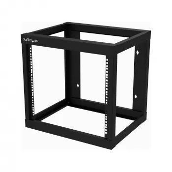 StarTech.com Rack de red de pared 9U de 19 pulgadas, 17 pulgadas de profundidad, bastidor abierto de 2 postes para sala de servidores/datos/AV/TI/comunicación/equipos informáticos/patch panel con tuercas enjauladas/tornillos, gancho/ojal, capacidad de 79 kg~Rack de red de pared 9U de 19 pulgadas, 17 pulgadas de profundidad, bastidor abierto de 2 postes para sala de