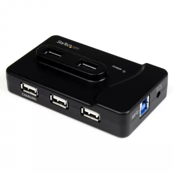StarTech.com Hub combinado USB 3.0 / USB 2.0 de 6 puertos con puerto de carga de 2A – 2x USB 3.0 y 4x USB 2.0