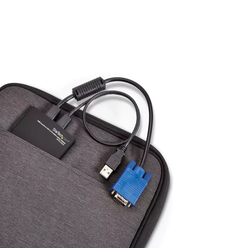 Adaptador StarTech.com KVM consola a USB 2.0 para carro de portátil