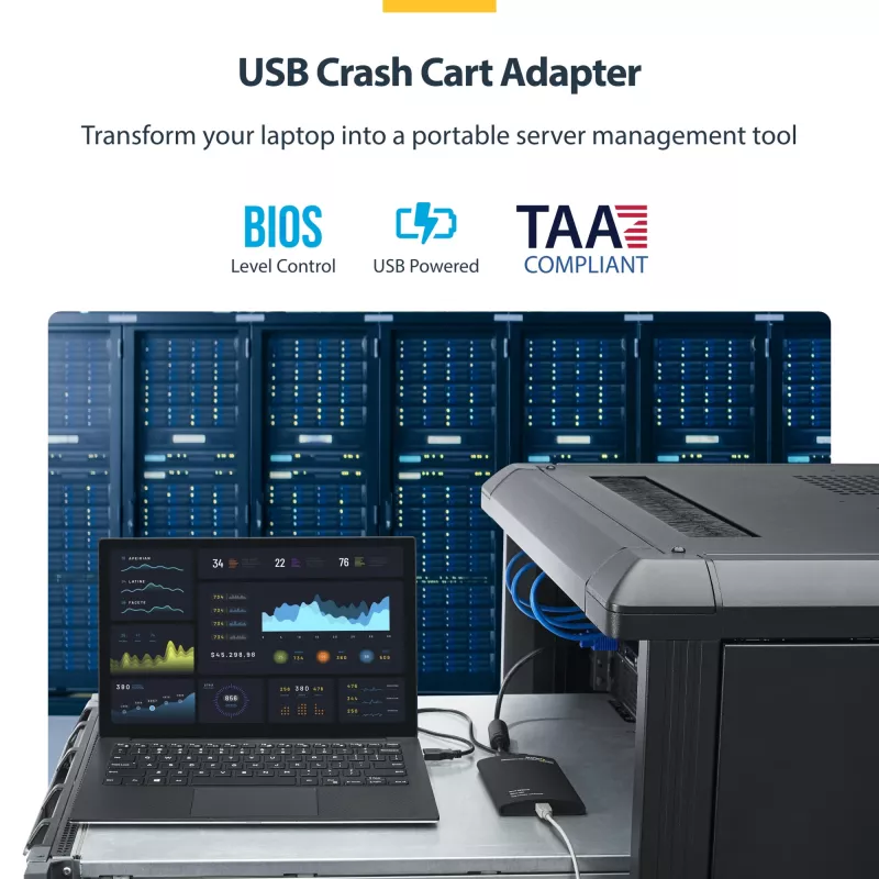 Adaptador StarTech.com KVM consola a USB 2.0 para carro de portátil