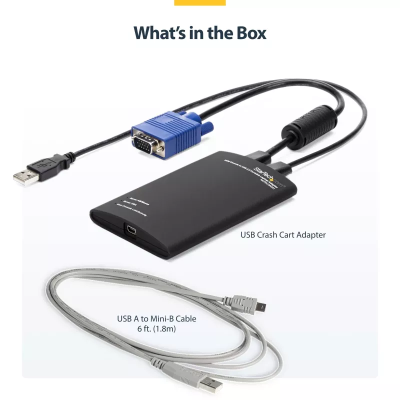 Adaptador StarTech.com KVM consola a USB 2.0 para carro de portátil