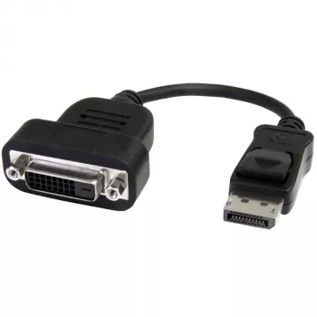 Adaptador StarTech.com DisplayPort a DVI – Adaptador/convertidor de vídeo activo DisplayPort a DVI-D 1080p – Cable adaptador Dongle DP 1.2 a monitor DVI – Adaptador DP a DVI – Conector macho DP con bloqueo