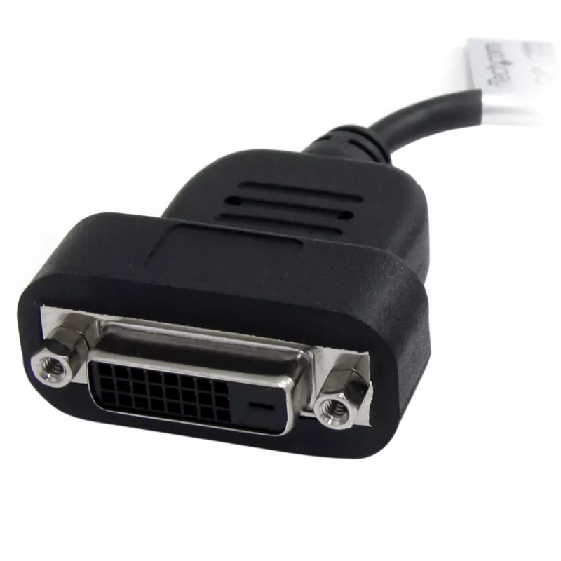 Adaptador StarTech.com DisplayPort a DVI – Adaptador/convertidor de vídeo activo DisplayPort a DVI-D 1080p – Cable adaptador Dongle DP 1.2 a monitor DVI – Adaptador DP a DVI – Conector macho DP con bloqueo