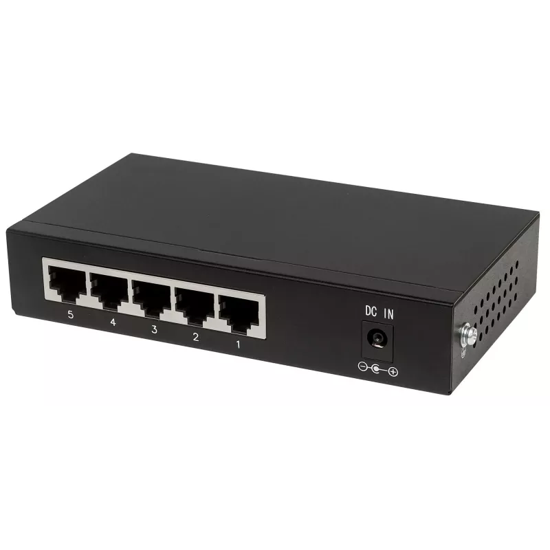 Switch Intellinet Gigabit Ethernet PoE+ de 5 puertos, 4 puertos PSE, compatible con IEEE 802.3at/af Power over Ethernet (PoE+/PoE), 60 W, sobremesa