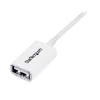 StarTech.com USBEXTPAA1MW cable alargador USB 2.0, USB-A a USB-A, macho/hembra, 1 m, blanco