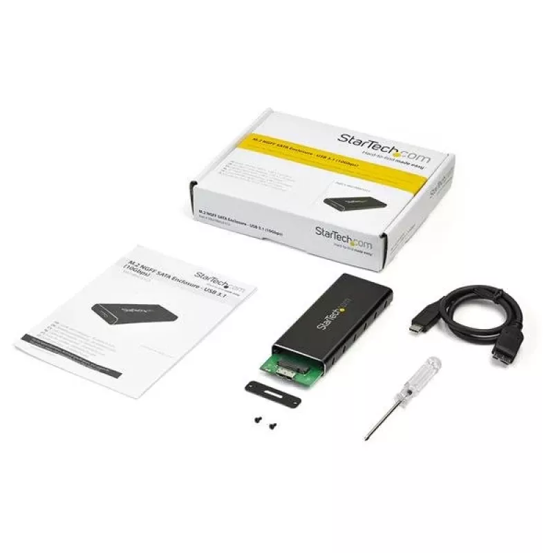 Carcasa SSD M.2 StarTech.com para SSD M.2 SATA - USB 3.1 (10 Gbit/s) con cable USB-C