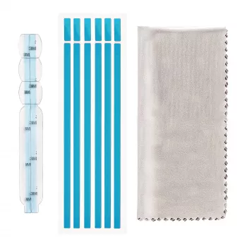 Tiras adhesivas y pestañas de montaje para filtro de privacidad StarTech.com - Kit de instalación universal para filtros de privacidad antirreflejo de portátil/monitor de ordenador, tiras/soportes de repuesto