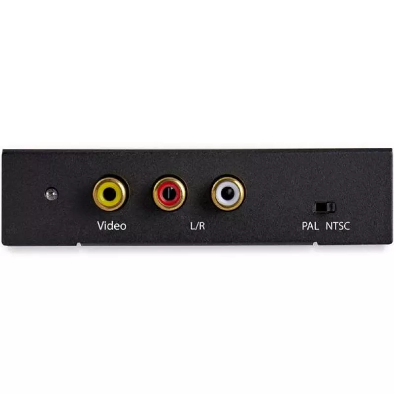 StarTech.com HD2VID2 conversor de HDMI a RCA (vídeo compuesto) con audio, NTSC/PAL, 1080p, negro