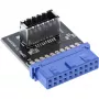 Adaptador interno InLine USB 3.0 a USB 3.1 panel frontal Key-A