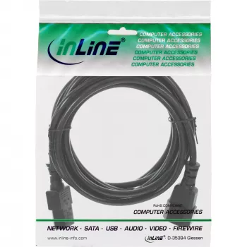Cable de extensión C13/C14 InLine 16632B negro 3 m
