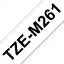 Cinta de etiquetar Brother TZE-M261 negro sobre blanco