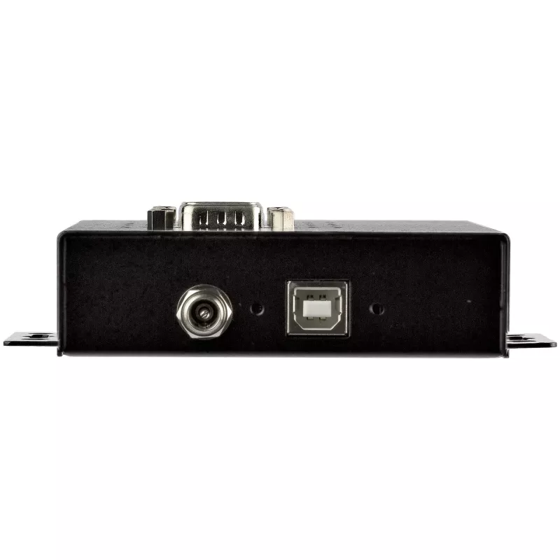 StarTech.com Hub serie de 4 puertos USB a adaptador RS232/RS485/RS422 - Hub convertidor serie USB 2.0 a DB9 industrial - Certificado IP30 - Hub serie de metal montable en carril DIN - Protección ESD de 15kV