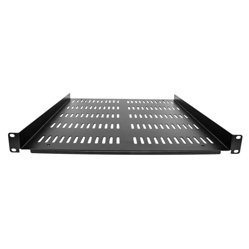 StarTech.com SHELF-1U-20-FIXED-V bandeja ventilada 1U para rack de servidor, 19", en voladizo, montaje frontal, capacidad de 25 kg, 20" (50 cm) de profundidad, negro