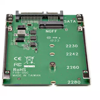 StarTech.com Adaptador de SSD M.2 SATA a SATA de 2,5 pulgadas - Convertidor M.2 NGFF a SATA - 7mm - Soporte open-frame - Adaptador de disco M2