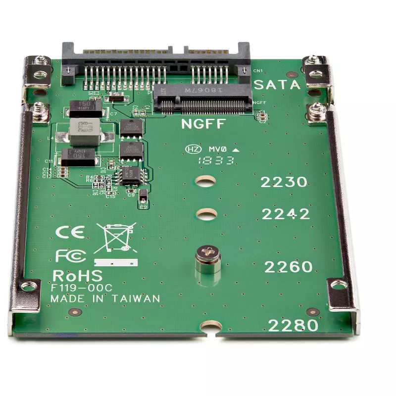 StarTech.com Adaptador de SSD M.2 SATA a SATA de 2,5 pulgadas - Convertidor M.2 NGFF a SATA - 7mm - Soporte open-frame - Adaptador de disco M2