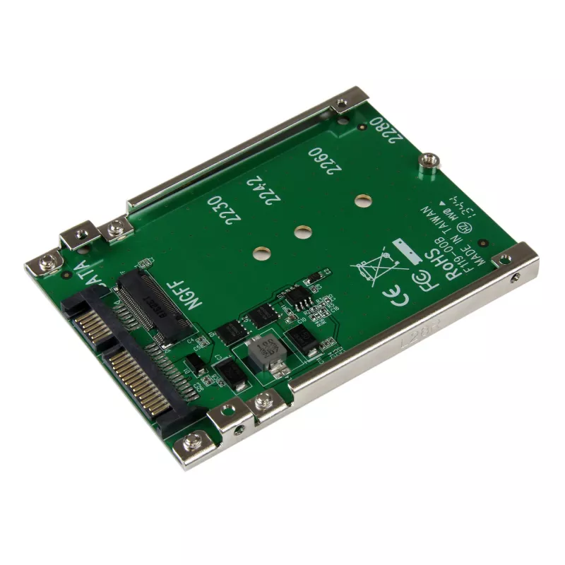 StarTech.com Adaptador de SSD M.2 SATA a SATA de 2,5 pulgadas - Convertidor M.2 NGFF a SATA - 7mm - Soporte open-frame - Adaptador de disco M2