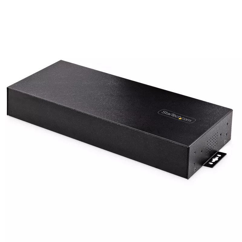 StarTech.com Hub USB 3.0 industrial de 16 puertos 5Gbps, metal, montaje DIN/superficie/rack, protección ESD, alimentación por bloque de terminales, hasta 120 W de carga USB compartida, hub/switch dual-host