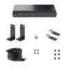 StarTech.com Hub USB 3.0 industrial de 16 puertos 5Gbps, metal, montaje DIN/superficie/rack, protección ESD, alimentación por bloque de terminales, hasta 120 W de carga USB compartida, hub/switch dual-host
