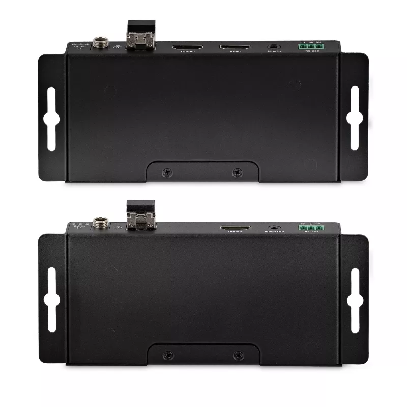 StarTech.com ST121HD20FXA2 kit extensor HDMI por fibra óptica 4K 60Hz, hasta 1 km (monomodo) / 300 m (multimodo), LC, HDR, HDCP, audio/RS232/IR, transmisor y receptor