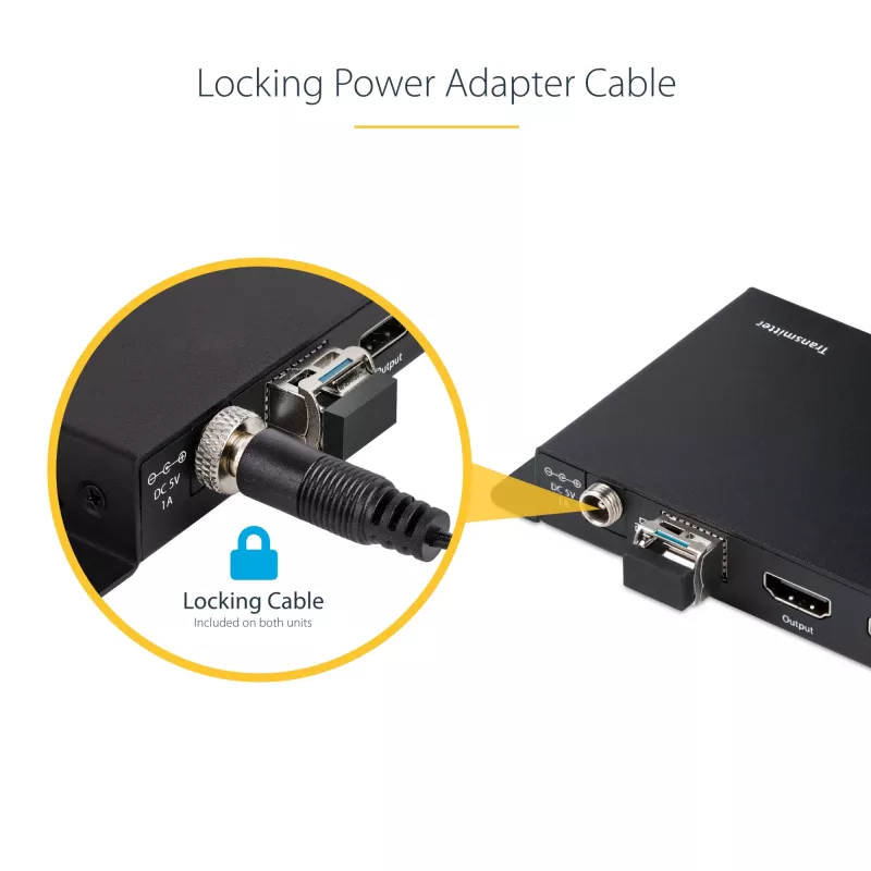 StarTech.com ST121HD20FXA2 kit extensor HDMI por fibra óptica 4K 60Hz, hasta 1 km (monomodo) / 300 m (multimodo), LC, HDR, HDCP, audio/RS232/IR, transmisor y receptor