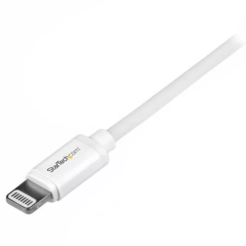 StarTech.com Cable USB a Lightning de 1 m – cable de carga para iPhone/iPad/iPod – cable Lightning a USB con carga rápida – certificado Apple MFi – blanco