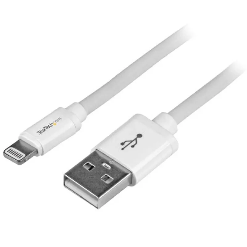 StarTech.com Cable USB a Lightning de 2 m (6 ft.) - Cable de carga largo para iPhone / iPad / iPod - Cable Lightning a USB - Certificado Apple MFi - blanco