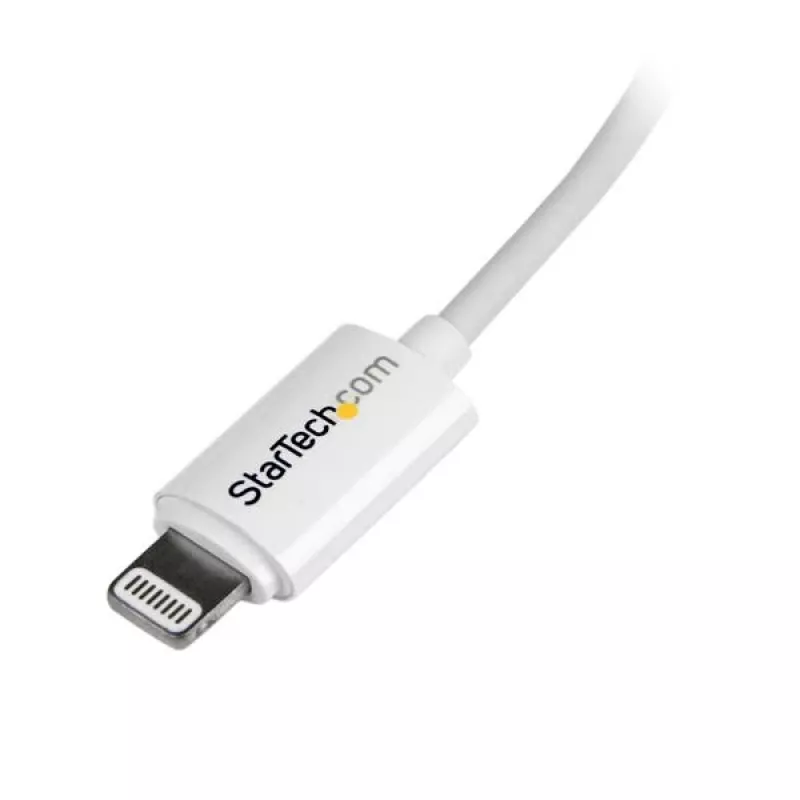 StarTech.com Cable USB a Lightning de 2 m (6 ft.) - Cable de carga largo para iPhone / iPad / iPod - Cable Lightning a USB - Certificado Apple MFi - blanco
