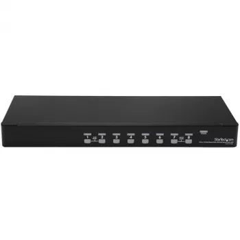 StarTech.com Kit de conmutador KVM USB para rack 1HE de 8 puertos con OSD y cables