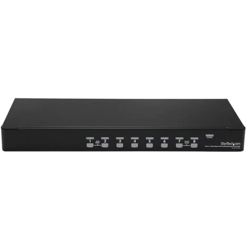 StarTech.com Kit de conmutador KVM USB para rack 1HE de 8 puertos con OSD y cables