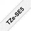 Cinta de etiquetar Brother TZE-SE5 — 24 mm x 8 m, negro sobre blanco
