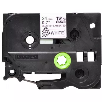 Cinta de etiquetar Brother TZE-SE5 — 24 mm x 8 m, negro sobre blanco