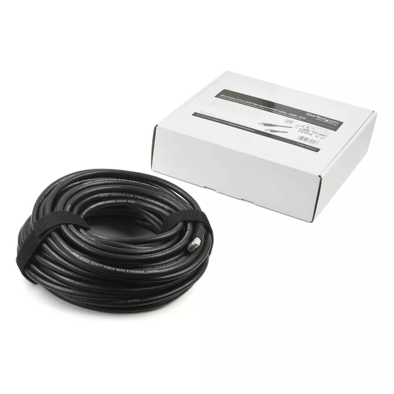 StarTech.com HDMM30MA cable HDMI activo de alta velocidad de 30 m, macho/macho, CL2 para instalación en pared, 4K x 2K, HDMI 1.4b, negro