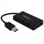 StarTech.com Hub USB 3.0 de 4 puertos - Hub USB Type-A con 1x USB-C y 3x USB-A (SuperSpeed 5 Gbit/s) - Alimentación por bus USB - Hub adaptador USB 3.1 Gen 1 - Hub USB portátil/para portátil
